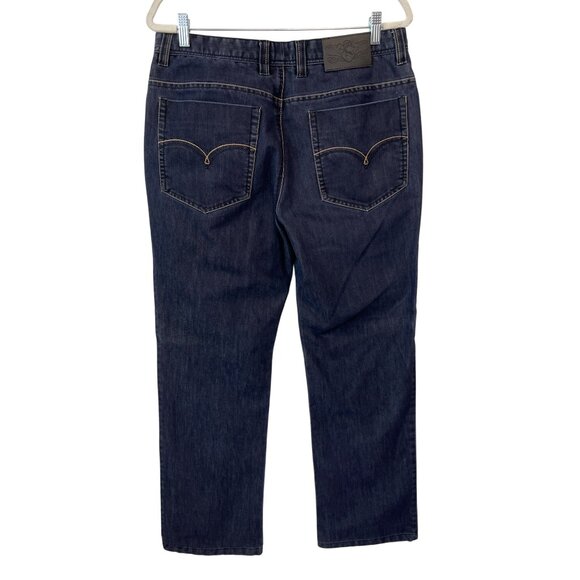 Enzo Denim Jeans Size 34 Dark Wash Straight Leg Casual Dark Wash Cotton Western - Picture 2 of 7